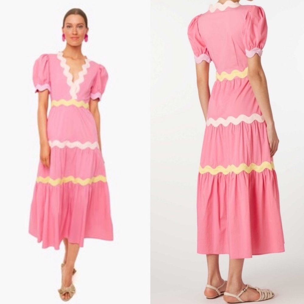 CeliaB Pink Piscis Ric Rac Midi Dress - Picture 5 of 6